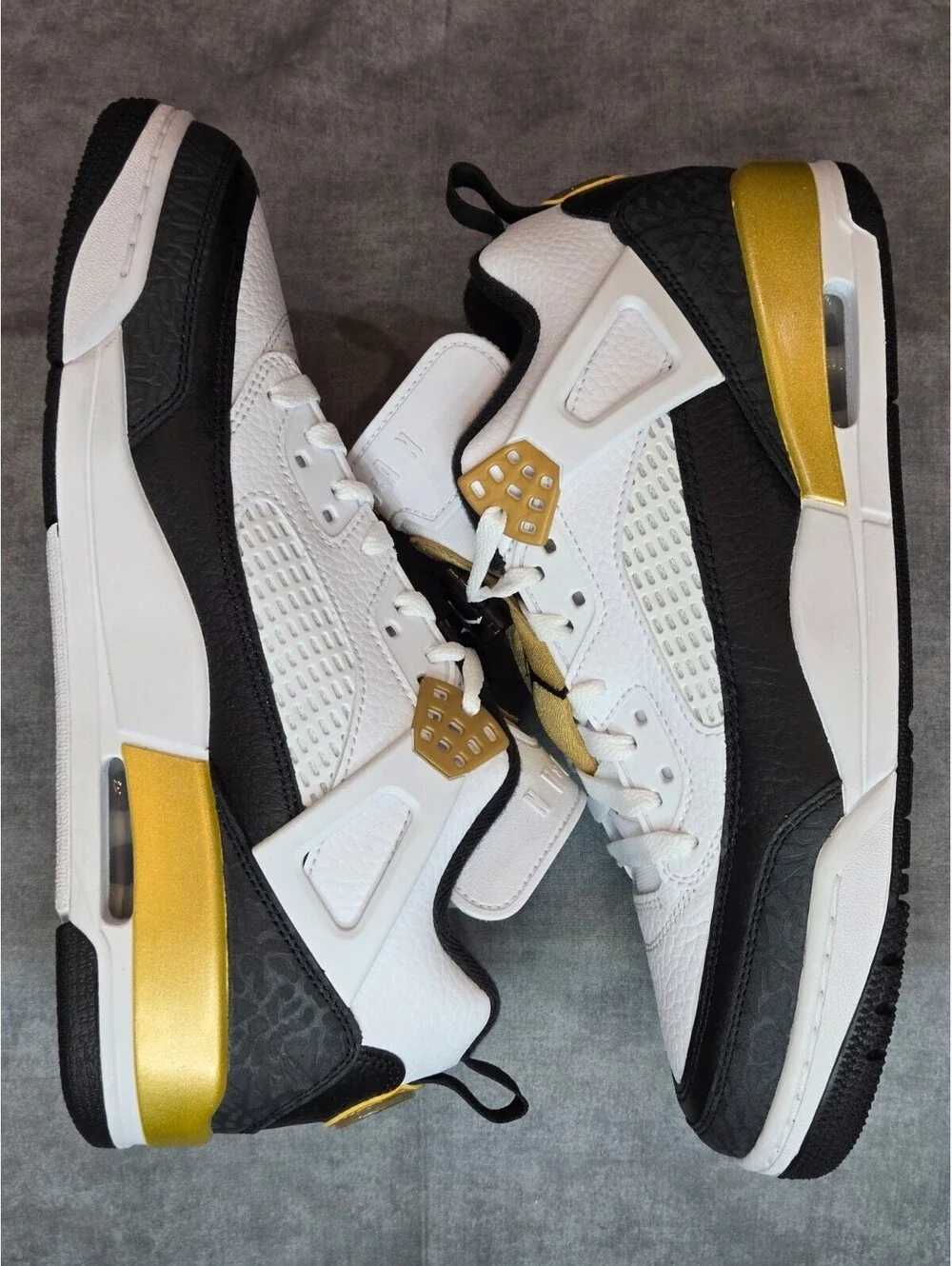 Air Jordan Spizike Low - White / Black / Metallic Gold (FQ1759-108) Men's 8.5